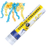 Konfettikanon 25 cm Sverige Streamers